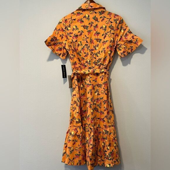 Donna Morgan Zenith multi fruit cotton dress size 8, NWT - Picture 6 of 12